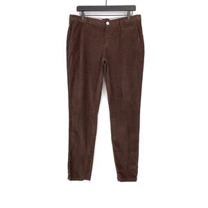 MASSIMO DUTTI Corduroy Slim Trouser Pant Brown 10
